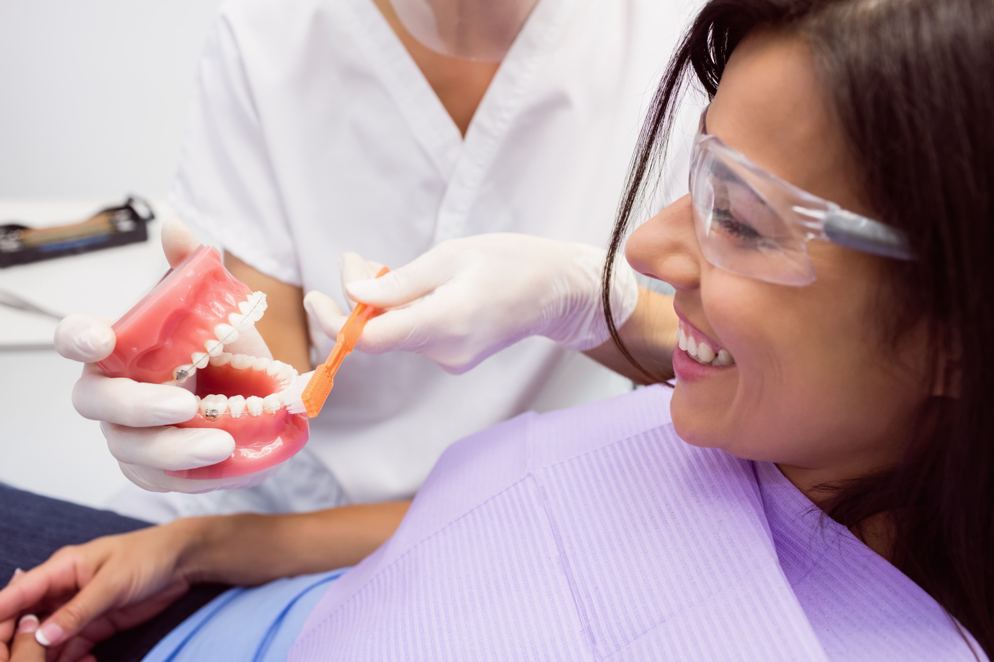 Dental patient during orthodontics consultation