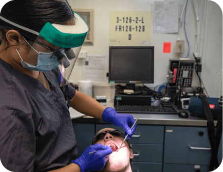 Professional dental hygiene care and treatment