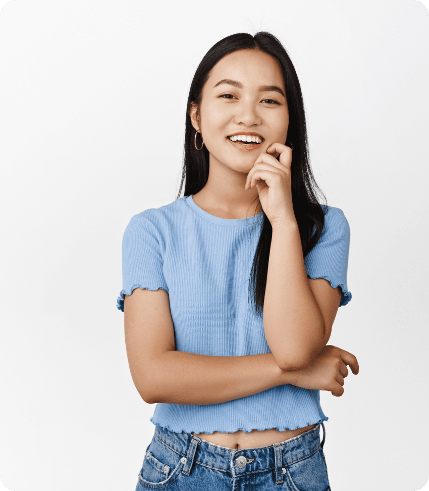 Happy patient with beautiful smile